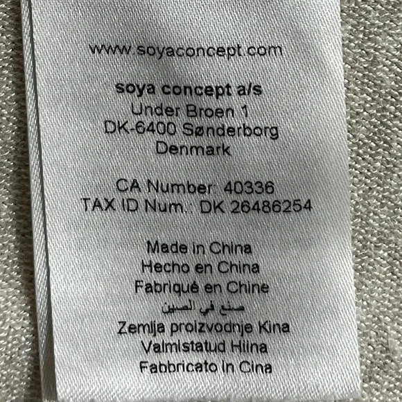 Soyaconcept Mock Button Back Viscose Blend Long Sleeve T-Shirt, Size XS NWOT - Picture 7 of 7